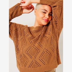 Old Navy Lightweight Pointelle Boatneck Sweater size 3X